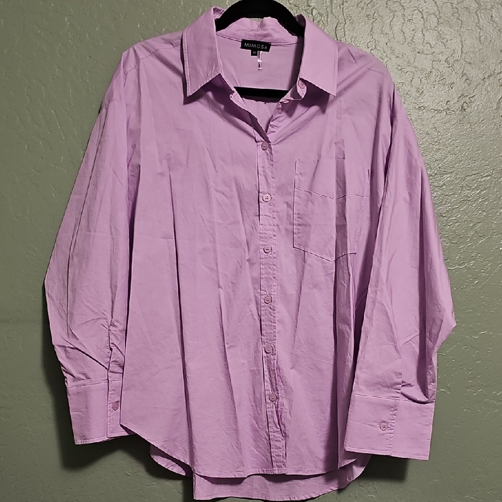 Mimosa Women's Lavender Button Down Shirt